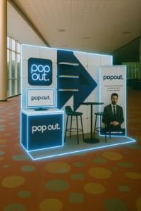 Stand Portátil Pared Cartón Estructural