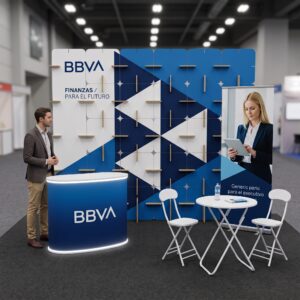 Stand Portátil con Pared de Cartón Estructural Personalizado