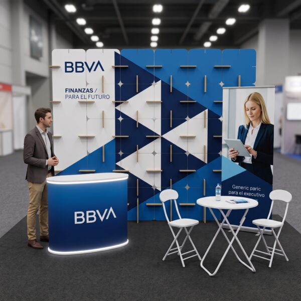 Stand Portátil con Pared de Cartón Estructural Personalizado